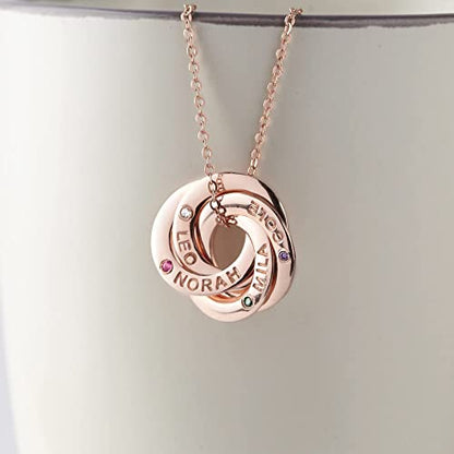 Necklace With Kids Names & Birthstones