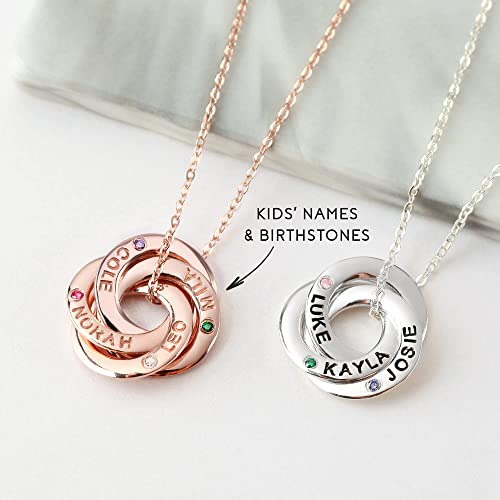 Necklace With Kids Names & Birthstones
