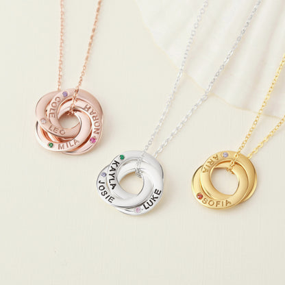 Necklace With Kids Names & Birthstones